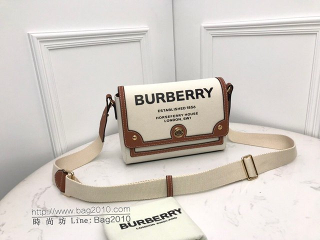 Burberry專櫃新款女包 巴寶莉斜背包 Burberry字母徽標帆布女包  db1168